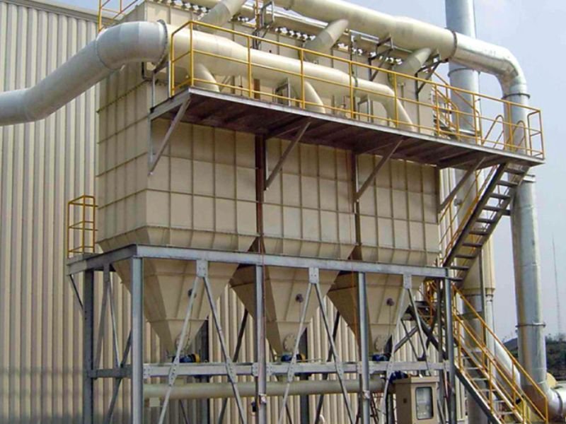 multi compartment baghouse dust collector with independent chambers for continuous operation