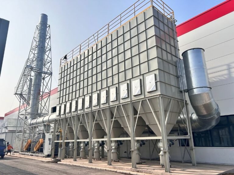 Baghouse dust collector system for industrial dust filtration in cement and heavy industries
