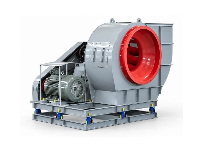 Industrial centrifugal fan for dust collection system