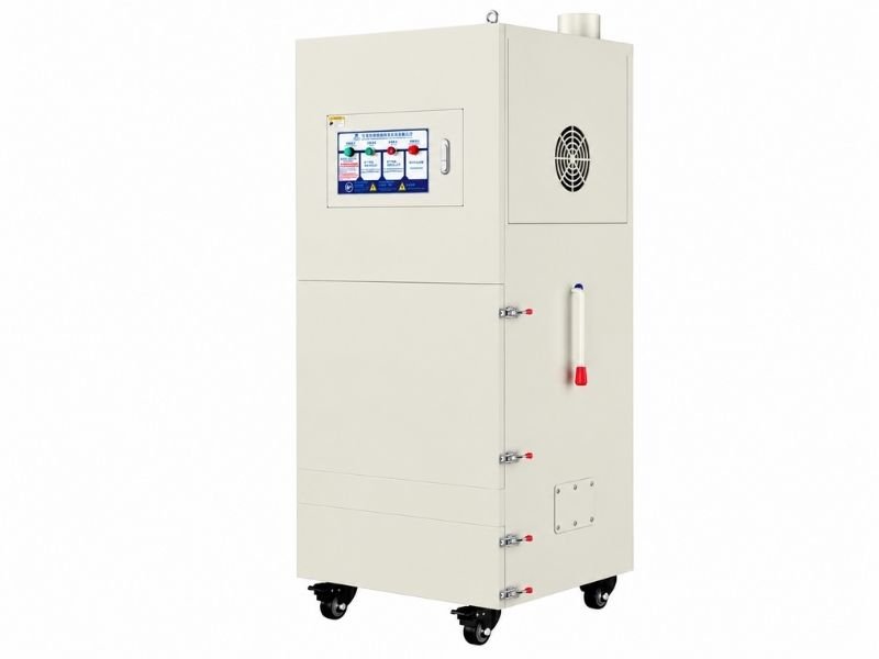 BS series industrial dust extractor with fabric bag filtration and manual cleaning