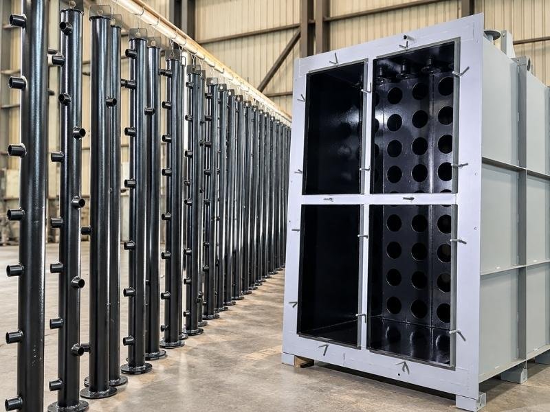 Corrosion-resistant coated baghouse components