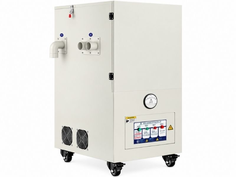 SGS series high-vacuum industrial dust extractor with manual filter cleaning